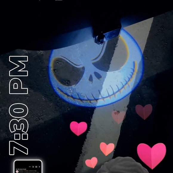 2 wireless Nightmare Before Christmas Jack Skellington Car Door Projector Lights - Picture 4 of 4